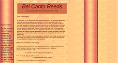 Desktop Screenshot of belcantoreeds.com