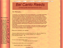 Tablet Screenshot of belcantoreeds.com